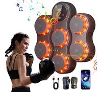 Eznaobo Musical Boxing Machine, Professional Wall-Mounted Electronic Bluetooth Boxing Trainer with 9 Speeds and Modes, LED Display, with Gloves, for Gym and Home (Black)