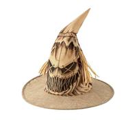 Eznaobo Scarecrow Witch Hat for Adults, Realistic Creepy Halloween Costume Accessory, Halloween Witch Hats for Cosplay, Gothic Party Decor, Dance Floor Party