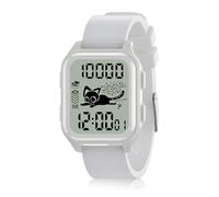 EZON T048 Digital Watch for Teens Girls Boys,Sport Watch with Virtual Pet Cat Step Counter Stopwatch Pedometer Timer Alarm, No App Waterproof Fitness Tracker for Ages 8-18, White