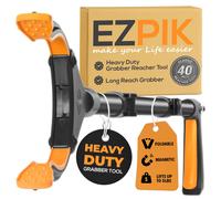 EZPIK 40"~100 cm Extra Long Litter Picker-Grabber - Heavy-Duty Rubbish Picker Grabber Stick - Extra Long Grabber Tool with Rotating Head - Foldable