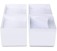 Ezprotekt 2 Inch Square Bed Risers Heavy Duty Stackable Furniture Risers - Solid Steel Bed Furniture Risers Post for Couch Bed Table Protect Wood & Carpet Surface, 3.15 x 3.15x 2 Inch(4 Pack, White)