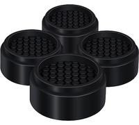 Ezprotekt Adjustable Furniture Risers, 4 Pack Bed Risers 1 inch Round Heavy Duty Anti Slip Rubber, Stackable Washing Machine Riser Creates an Additional 1", 2" or 3" Sofa, Table, Desk, Chair Raisers
