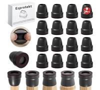 Ezprotekt Chair Leg Covers, 24 PCS 1" Black Silicone Chair Leg Floor Protectors with Wrapped Felt, Rubber Chair Leg Caps, Furniture Feet Protectors Pads, No Noise No Scratches