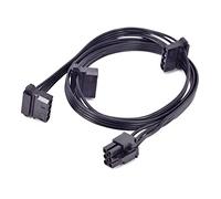 ezqnirk PCIe 6Pin 1 to 3 IDE SATA GPU PCI-e 8Pin to 2 Port 6+2pin Power supply Cable for CORSAIR CX850M CX750M CX600M CX500M CX430M,6Pin to 3 IDE