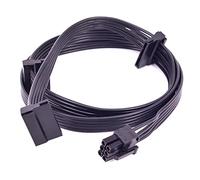 ezqnirk PCIe 6Pin 1 to 3 IDE SATA GPU PCI-e 8Pin to 2 Port 6+2pin Power supply Cable for CORSAIR CX850M CX750M CX600M CX500M CX430M,6Pin to 3 SATA