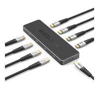 EZQuest USB 4 Hub 8-in-1: Dual 4K 60Hz/8K Display, 7X USB-C Ports (3X USB4, 4X 10Gbps Data), 100W PD - Thunderbolt 3/4 Dock for MacBook Pro/Air M1/M2/M3, Windows, Chromebook