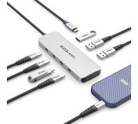 EZQuest USB-C Gen 2 Hub Adapter 7-Ports - 3X USB Type C 10Gbs Gen 2, 3X USB 3.0 5Gbs Ports, and 1X USB-C Power Delivery 3.0 with 5Gbs Data
