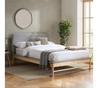 Ezra Grey Fabric Bed - Sizes Available