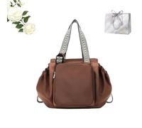 Ezra Pack Tote,Ezra Pack Tote Bag,Lightweight Fluffy Handbag with 16 Compartments, Large Shoulder Bag Handbag with Adjustable Shoulder Straps, Laptop Totes for Work, School, Shopping, Trave (brown)