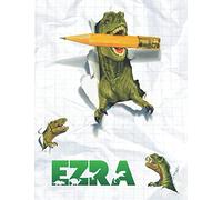 Ezra: Personalized Dinosaur Sketchbook For Boys. 8.5"x11" 110 Pages. Doodle, Draw, Sketch, Create, Dino!
