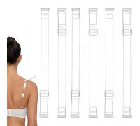 Ezranova 3 Pairs Invisible Clear Bra Straps,Non-Slip Replacement Bra Shoulder Straps,Soft Transparent Adjustable Bra Straps for Women Strapless Bras