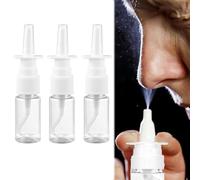 Ezranova 3 Pcs 10ml Empty Nasal Spray Bottles, Fine Mist Sprayer for Saline Solution, Essential Oils, Rhinitis Care & Travel, Refillable Leak-Proof Container