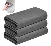 Ezranova 3 Pcs Cleaning Cloth 30x40cm Gray, Reusable Glass Cleaning Rag Streak-Free Microfiber Polishing Towel for Windows Mirrors Cars Kitchen Home Cleaning Supplies