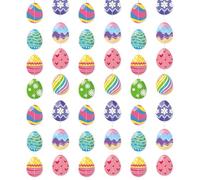 Ezranova 6Pcs Multicolor Easter Egg Decorations,Easter Eggs Hanging String Garland Hanging Ornaments,Classroom Banners Indoor And Outdoor Decorations,Home School Decor Supplies