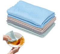 Ezranova 8 Pack Multi-Purpose Fish Scale Cleaning cloth,Microfibre Cleaning Cloth,Reusable Absorbent Polishing Lint Free Cleaning Cloths,Nanoscale Cloths,for Windows, Mirrors & More (30x30 cm)