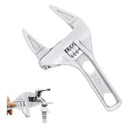 Ezranova Adjustable 16-68mm Wrench Large Adjustable Spanner Tap Spanner for Tight Space Opening Wide jaw with Short Handle Ultra-Thin Tap Plumbing Basin Wrench Hand Tools for Bathroom Washbasin