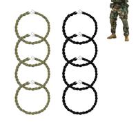 Ezranova Army Ties,8 pcs Military Boot Straps, Elastic Bands, Blousing Straps, Army Bands Trousers Clips, Military Boot Blousers With Metal Hooks for Outdoor Activity