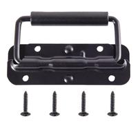 Ezranova Box Handles Spring Folding Metal Chest Handle,Heavy Duty Spring Folding Handles,Flight Case Han/dles,304 Stainless Steel Box Handle,for Toolbox Storage Boxes Luggage Hardware Replacement