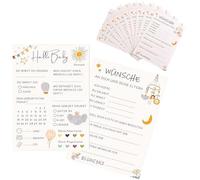 Ezranova Party Game Cards, Boys and Girls - Printed on Both Sides, 10 Tips Cards for the Gender Reveal Celebration, Party Decoration