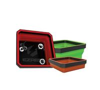 EZRED - EZR-BCK18 EZTRAY Magnetic Collapsible Parts Tray Organizer, Made of Silica and ABS, for Tool Parts, Set of 3