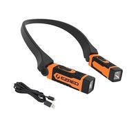 EZRED NK15-OR ANYWEAR Rechargeable Neck Light for Hands-Free Lighting, Orange, Perfect Light for Mechanics, Camping, Hunting, DIY Projects, Reading