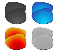 EZReplace Lenses Replacement for Oakley Crosshair New 2012 OO4060 Sunglasses (Polarized Lenses) - Fits Oakley Crosshair New 2012 Frame (Carbon Black+Ice Blue+Fire Red+Metal Silver)