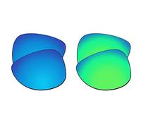 EZReplace Lenses Replacement for Oakley Elmont M OO4119-58mm Sunglasses (Polarized Lenses) - Fits Oakley Elmont M Frame (Ice Blue+Spring Green)