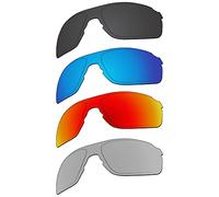 EZReplace Lenses Replacement for Oakley EVZero Path OO9308 Sunglasses (Polarized Lenses) - Fits Oakley EVZero Path Frame (Carbon Black+Ice Blue+Fire Red+Metal Silver)