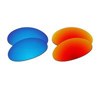 EZReplace Lenses Replacement for Oakley Eye Jacket 1.0 Sunglasses (Polarized Lenses) - Fits Oakley Eye Jacket 1.0 Frame (Ice Blue+Fire Red)