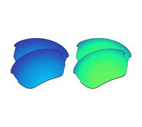 EZReplace Lenses Replacement for Oakley Flak Beta OO9363 Sunglasses (Polarized Lenses) - Fits Oakley Flak Beta Frame (Ice Blue+Spring Green)