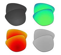 EZReplace Lenses Replacement for Oakley Frogskin OO9013 Sunglasses (Polarized Lenses) - Fits Oakley Frogskin Frame (Carbon Black+Spring Green+Fire Red+Metal Silver)