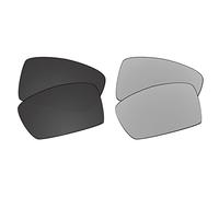 EZReplace Lenses Replacement for Oakley Gascan OO9014 Sunglasses (Polarized Lenses) - Fits Oakley Gascan Frame (Carbon Black+Metal Silver)
