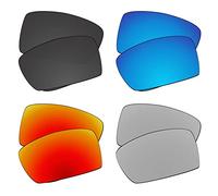 EZReplace Lenses Replacement for Oakley Gascan OO9014 Sunglasses (Polarized Lenses) - Fits Oakley Gascan Frame (Carbon Black+Ice Blue+Fire Red+Metal Silver)