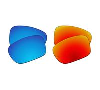 EZReplace Lenses Replacement for Oakley Gauge 6 OO6038 Sunglasses (Polarized Lenses) - Fits Oakley Gauge 6 Frame (Ice Blue+Fire Red)