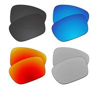 EZReplace Lenses Replacement for Oakley Gauge 6 OO6038 Sunglasses (Polarized Lenses) - Fits Oakley Gauge 6 Frame (Carbon Black+Ice Blue+Fire Red+Metal Silver)
