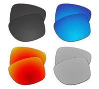 EZReplace Lenses Replacement for Oakley Gauge 8 L OO4124-62mm Sunglasses (Polarized Lenses) - Fits Oakley Gauge 8 L Frame (Carbon Black+Ice Blue+Fire Red+Metal Silver)