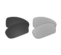 EZReplace Lenses Replacement for Oakley Gauge 8 M OO4124-57mm Sunglasses (Polarized Lenses) - Fits Oakley Gauge 8 M Frame (Carbon Black+Metal Silver)