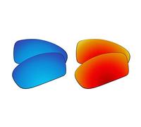 EZReplace Lenses Replacement for Oakley Gauge 8 M OO4124-57mm Sunglasses (Polarized Lenses) - Fits Oakley Gauge 8 M Frame (Ice Blue+Fire Red)
