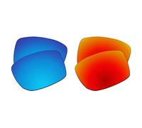 EZReplace Lenses Replacement for Oakley Gibston OO9449 Sunglasses (Polarized Lenses) - Fits Oakley Gibston Frame (Ice Blue+Fire Red)