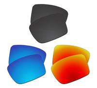 EZReplace Lenses Replacement for Oakley Heliostat OO9231 Sunglasses (Polarized Lenses) - Fits Oakley Heliostat Frame (Carbon Black+Ice Blue+Fire Red)