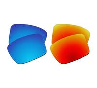 EZReplace Lenses Replacement for Oakley Heliostat OO9231 Sunglasses (Polarized Lenses) - Fits Oakley Heliostat Frame (Ice Blue+Fire Red)