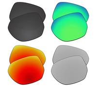 EZReplace Lenses Replacement for Oakley Latch Beta OO9436 Sunglasses (Polarized Lenses) - Fits Oakley Latch Beta Frame (Carbon Black+Spring Green+Fire Red+Metal Silver)