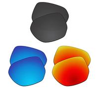 EZReplace Lenses Replacement for Oakley Latch Beta OO9436 Sunglasses (Polarized Lenses) - Fits Oakley Latch Beta Frame (Carbon Black+Ice Blue+Fire Red)