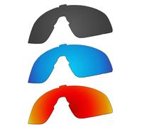 EZReplace Lenses Replacement for Oakley Latch Panel OO9404 Sunglasses (Polarized Lenses) - Fits Oakley Latch Panel Frame (Carbon Black+Ice Blue+Fire Red)