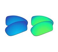 EZReplace Lenses Replacement for Oakley Mainlink OO9264-57mm Sunglasses (Polarized Lenses) - Fits Oakley Mainlink Frame (Ice Blue+Spring Green)