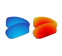 EZReplace Lenses Replacement for Oakley Mainlink OO9264-57mm Sunglasses (Polarized Lenses) - Fits Oakley Mainlink Frame (Ice Blue+Fire Red)