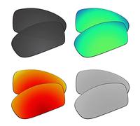 EZReplace Lenses Replacement for Oakley Mainlink OO9264-57mm Sunglasses (Polarized Lenses) - Fits Oakley Mainlink Frame (Carbon Black+Spring Green+Fire Red+Metal Silver)