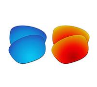 EZReplace Lenses Replacement for Oakley Manorburn OO9479 Sunglasses (Polarized Lenses) - Fits Oakley Manorburn Frame (Ice Blue+Fire Red)