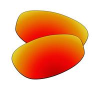 EZReplace Lenses Replacement for Oakley New Whisker OO4141 Sunglasses (Polarized Lenses) - Fits Oakley New Whisker Frame (Fire Red)