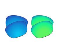 EZReplace Lenses Replacement for Oakley Pitchman R OO9439 Sunglasses (Polarized Lenses) - Fits Oakley Pitchman R Frame (Ice Blue+Spring Green)